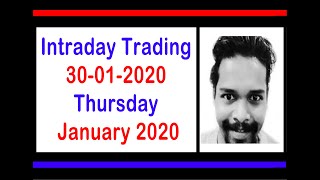 Intraday Trading 30-01-2020 Thursday January 2020