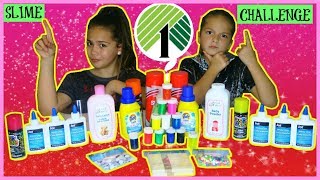 DOLLAR TREE SLIME CHALLENGE " MAKING SLIME USING $1 INGREDIENTS ONLY "SISTER FOREVER"