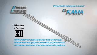 Стационарная рельсовая анкерная линия Кама