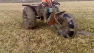 Болотоход. Мото болотоход на базе ИЖ Планета 5. Часть 2.