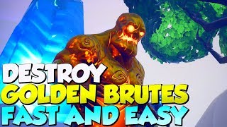 "Destroy Golden Ice Brutes" FAST & EASY Locations GUIDE! | Fortnite Season 7 Ice Storm Challenges!