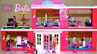 Mega Bloks Barbie Build N Style Fab Mansion with lots Barbie Dolls | TheChildhoodLife