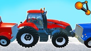 ТЕСТ СПЛЮЩИВАНИЯ МАШИН НА ГРУЗОВИКАХ С ОБОИХ СТОРОН В BEAMNG DRIVE