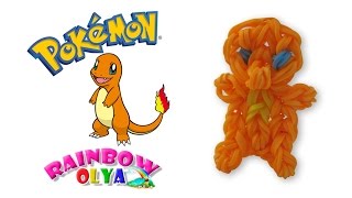 Покемон ЧАРМАНДЕР из резинок на рогатке | rainbow loom pokemon charmander