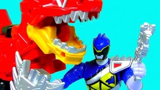 Могучие Рейнджеры Dino Charge Stego Zord Blue Ranger Megazord Синий Рейнджер Детское видео