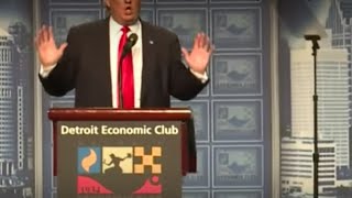 Donald Trump continuously interrupted by protesters at Detroit Economic Club