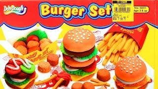Doh-Dough Burger Set: Chicken Nuggets French Fries Play Dough - Like Play-Doh