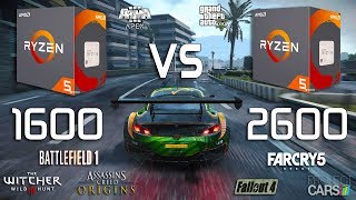 Ryzen 5 2600 vs Ryzen 5 1600 Test in 8 Games
