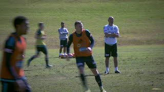 Kevin Muscat mic'd up in Coffs Harbour