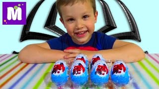 Человек-паук яйца сюрприз игрушки распаковка