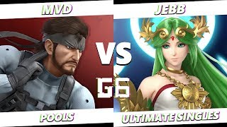 Glitch 6 SSBU - MVD (Snake) VS Jebb (Palutena) Smash Ultimate Pools