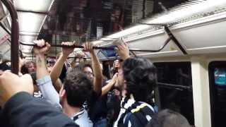 Juventus fans before game in Madrid