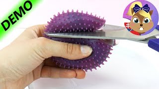 Rainbow squishy mesh ball – rozrezaná antistresová loptička | Experiment so slizovou loptičkou