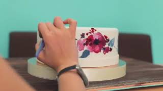 Роспись свадебного торта/ Торт на заказ/Katy's Cakes