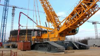 Монтаж крана "Liebherr-11350" на строительной площадке Белорусской АЭС