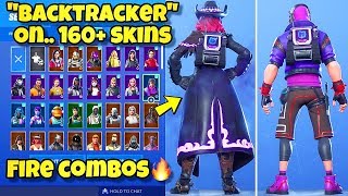 NEW "BACKTRACKER" BACK BLING Showcased With 160+ SKINS! Fortnite BR (BEST BACKTRACKER COMBOS)