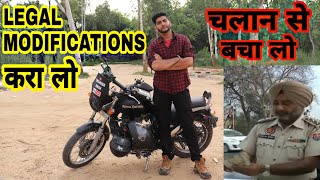 Legal modifications for Royal Enfield | royal enfield challan | ENGINEER SINGH