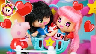 Peppa Pig et l´histoire de la Saint Valentin ! Les PINYPON sont tombés amoureux! Bébés et Pepa !