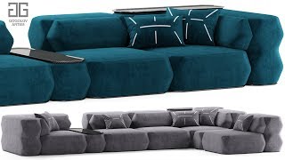 №106. Sofa modeling "My design sofa" Autodesk 3ds Max & marvelous designer