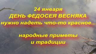 24 января ДЕНЬ ФЕДОСЕЯ ВЕСНЯКА . что нельзя делать в этот день ... народные приметы и традиции