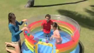 Надувной детский батут Intex Jump-O-Lene Transparent Ring Bounce 48264