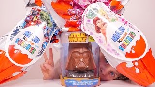 [OEUF] Choco Star Wars à gagner, Maxi Kinder Surprise Disney Fairies & Avengers - Unboxing Eggs