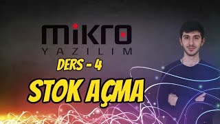 Mikro Yazılım Ön Muhasebe Dersleri (Muhasebeci Olmak İsitiyorum) #Ders 4 Stok Açma