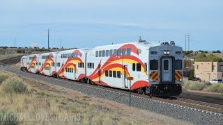 New Mexico Rail Runner and BNSF Freight Action in Albuquerque and Santa Fe, NM