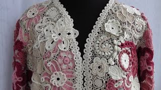 Сетка в ирландском кружеве.Как соединять мотивы. Ирландское кружево. Irish lace. irish crochet.