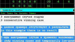 Стратегия DANILIN рулетки и кено Strategy DANILIN roulette and keno