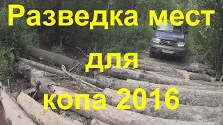 Разведка новых мест.  Нашли не выбитую селуху.  Коп монет 2016.