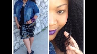 Plus Size Wet look Vinyl Skirt (weekend flow casual) quickie