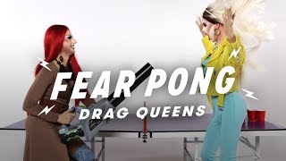 Drag Queens Play Fear Pong (Lucy Paradisco vs. Stacey Starstruck) | Fear Pong | Cut