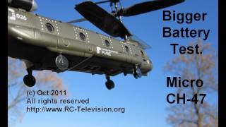 Micro CH-47 Helicopter battery Experiment. Syma Chinook Will it work?