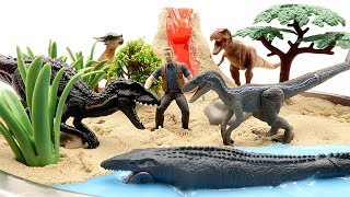 DIY VOLCANO ERUPTION. Jurassic World2 Fallen Kingdom Dinosaurs - Indoraptor VS Blue Toys For Kids