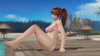 Dead or Alive Extreme 3 Kasumi Gravure Scenes Using Golden Fan