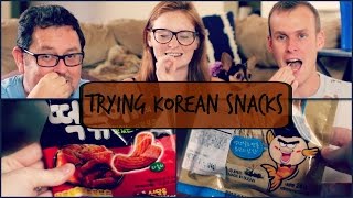 We Try Korean Snacks - Cuttlefish, Tteokbokki, and more!