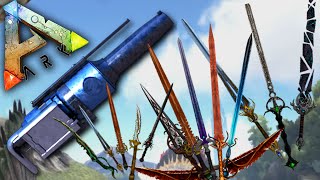 Ark Survival Evolved - EPIC BLADES, HARPOON GUN MOD - Gizmodian Blade Pack Mod Gameplay 1080p HD