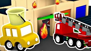 Мультики про машинки. 4 машинки тушат пожар