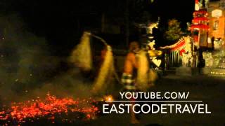 Ubud  firewalking trance dance Bali  tourist  show