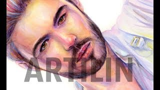 artilin - speedpaint | портрет мужчины акварелью