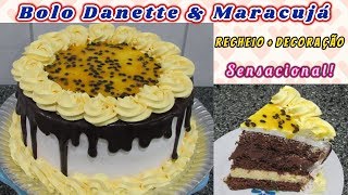 Bolo Danette e Maracujá + Decoração - Sensacional