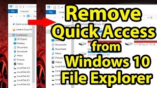 Remove Quick Access Icon from Windows 10 File Explorer