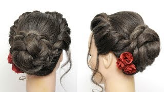 Braided Updo Tutorial. Wedding Prom Hairstyles For Long Hair