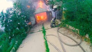 СГОРЕЛ ДОМ. НАШЛИ ГАЗОВЫЙ БАЛОН. Помогали жильцы, но ...