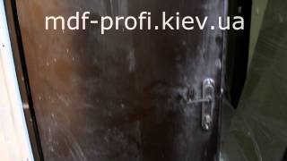 Обивка дверей мдф накладками до и после обивки