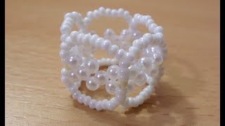 Кольцо из Бисера и Бусин Мастер Класс для Начинающих/Ring of Beads and Busins Master Class!
