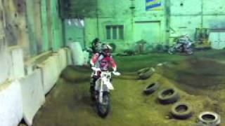 Erste Fahrt mit der Yamaha 450. Jens in Magdeburg