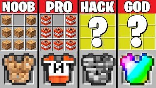 Minecraft Battle: SUPER ARMOR CRAFTING CHALLENGE - NOOB vs PRO vs HACKER vs GOD Minecraft Animation