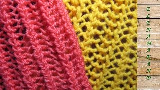 Двусторонний Простой Ажур Спицами. Two-sided knitted openwork
